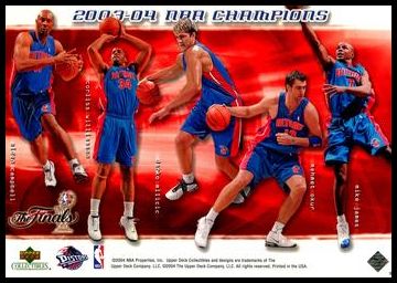 2003-04 Upper Deck Collectibles Detroit Pistons 2003 04 NBA Champions